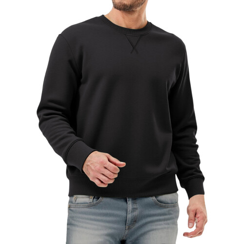 Moletom masculino de algodão, corte slim, gola redonda.