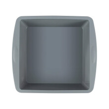 Vierkante siliconen bakvorm met antiaanbaklaag, 5,6 x 5,6 x 2,1 inch