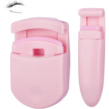 Blevora Eyelash Curler, Portable Travel Eyelash Curler, Plastic Eyelash Curler, Gentle Lash Tool for Lifted Lashes pink
