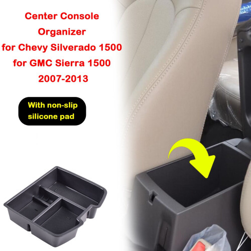 Δίσκος οργάνωσης κεντρικής κονσόλας για Chevy Silverado1500Για GMC Sierra1500 2007-2013, Κουτί 1