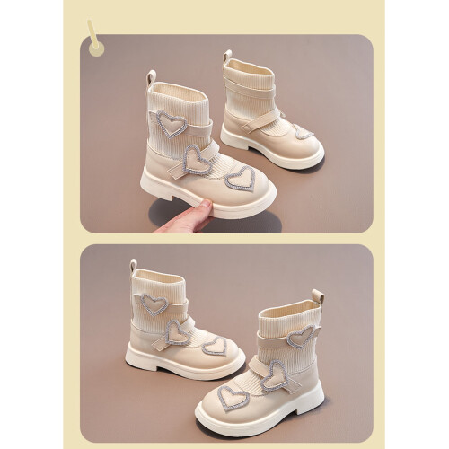 Children's Boots, Single Boots, Knitted Breathable Elastic Socks, Boots, Short Boots 2