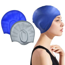 Silicone Swim Cap 3D Ergonomic Design 2-pack