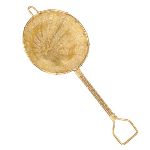Elegant Copper Tea Infuser, Hand-Woven Double Layer Filter for Loose Leaf Brewing 1