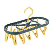 Xoxingysm Plastic Drying Rack with 12 Clips, Windproof & Multi-Functional for Dorm/Student Use – Compatible with Home Textiles