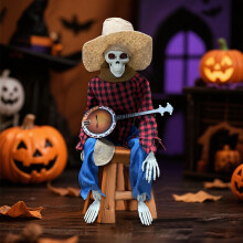 Halloween-kaksintaistelubanjoluurangot sisäkoristeeksi, 1 kpl, 15,75