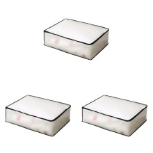3 stuks semi-transparante PEVA opbergtassen met ritssluiting - Opvouwbare organizer voor beddengoed, kleding, linnengoed, stof- en waterdicht,