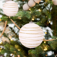 3 Pcs 6" Velvet Christmas Ball Ornaments, Shatterproof Vintage Xmas Tree Baubles for Party/Wedding/Holiday – Compatible with Standard Tree Hooks