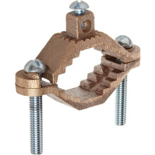 Products 91662 Ground Pipe Clamp, With Adaptor Serrations, 2-10 Wire Range, 1-1/4" - 2" Water Pipe Range