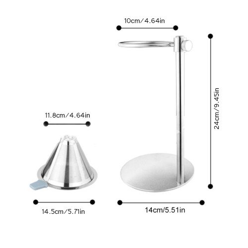 Versatile Brewing Experience: Durable304Stainless Steel Ensures Longevity, Sandblasted Surface Provides A Smooth Touch, Adjustable Height Ring 1