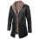 Ανδρικό Γραφείο Trench Coat μεσαίου μήκους Δερμάτινο Μπουφάν Επαγγελματικό Casual 1