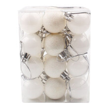 24Pcs Mini Shatterproof Christmas Balls, 1.18" Baubles for Tree, Wedding, Party – Compatible with Xmas Decor