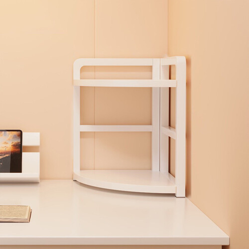 Étagère d'angle blanche pour bibliothèque, 53 cm (20,87 pouces)