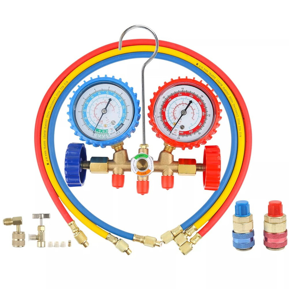 R12 R22 R134a R502 Manifold Gauge Set Hvac A/C Charging Service 9329345377839