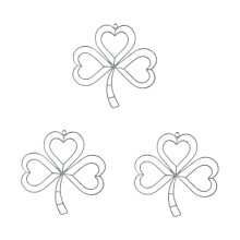 St. Patrick's kerstkrans frame set van legering metaal, 3-delig met ijzeren frame