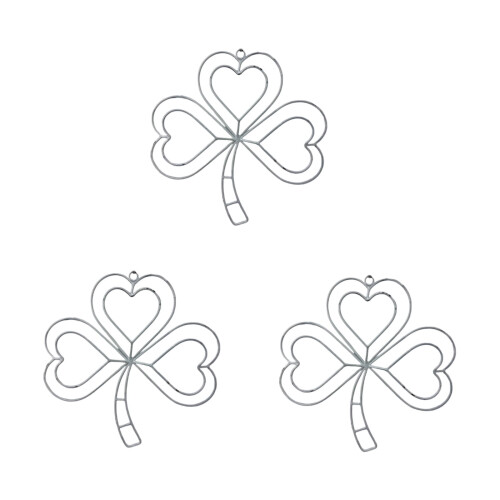 St. Patrick's kerstkrans frame set van legering metaal, 3-delig met ijzeren frame