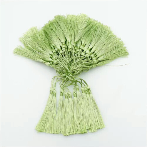 Lichtgroene DIY-kwastjes, 7,6 cm, 100 stuks