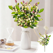 Branche d'olivier artificielle Karymi, 39 cm, fleur simulée pour centre de table en vase – Violet/Vert/Rouge/Blanc, compatible avec la décoration