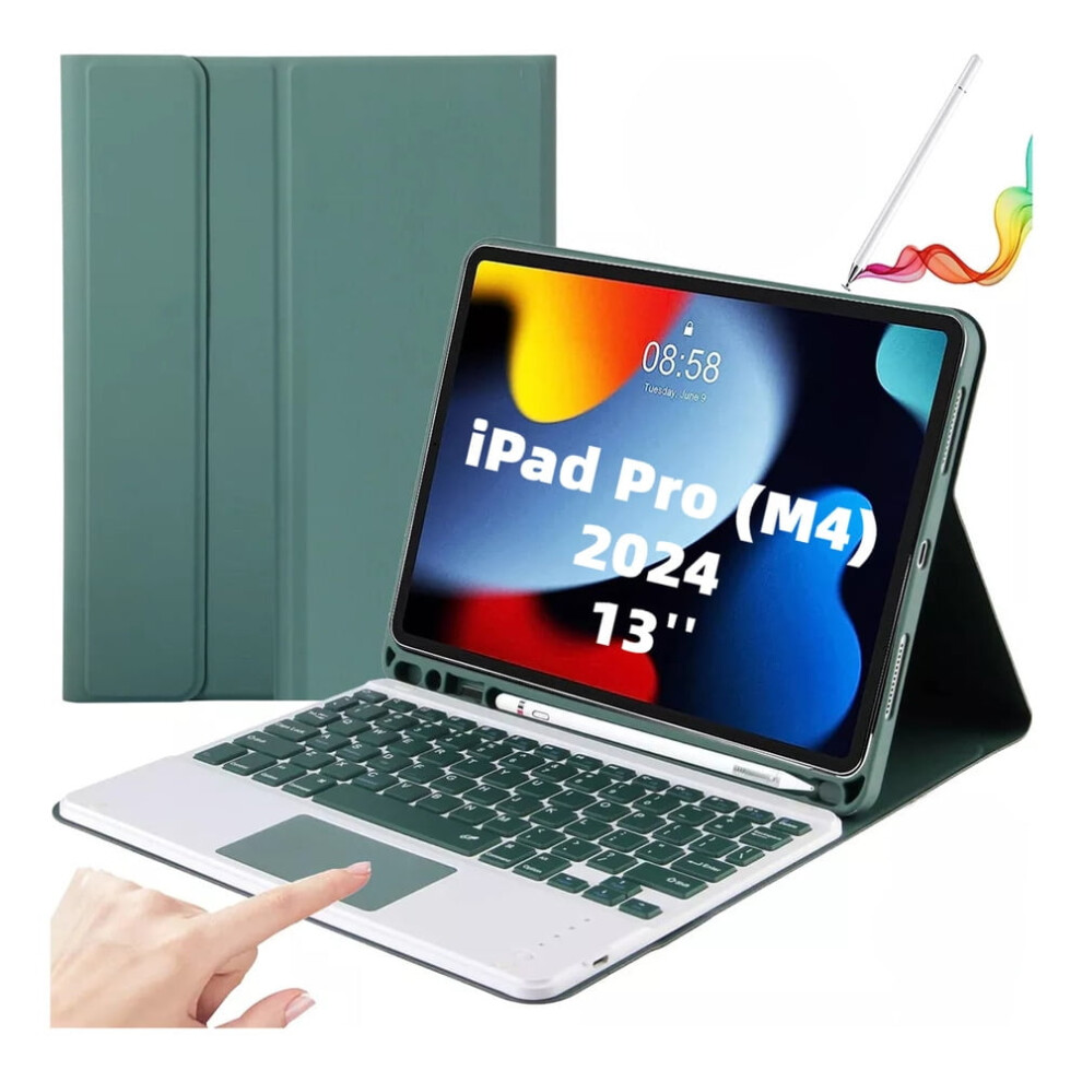 Touch Keyboard Pencil Case Compatible With Ipad Pro 13 M4 2024 - Stylish And Protective Sleeve 9329345379857