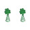 Green Glitter Shamrock Tree Topper 6 inch 2 pcs 1