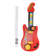 Multifunctional Kids Guitar Toy Converts to Piano Interactive Musical Instruments with Light-Up Features Educational Toy for Music Enlightenment