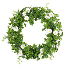 Couronne de la Saint-Patrick – Couronne de trèfle vert pour porte d'entrĂ©e, mur, fenĂŞtre (30/38/40 cm), utilisable Ă l'intĂ©rieur comme Ă