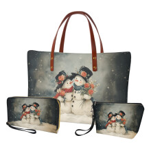 Sada tašiek Snowman Rose z umelej kože s hornou rukoväťou