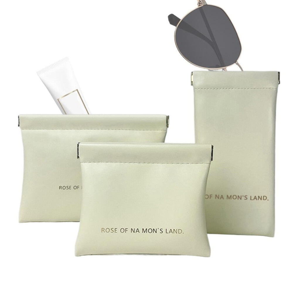 PU Leather Travel Makeup Bag â Self-Closing, Portable, Multifunctional Cosmetic Organizer for Women & Girls