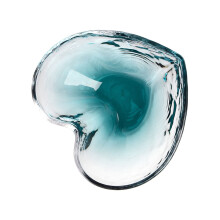 Pretyzoom Transparent Glass Bowl for Parties Clear Heart Shaped Salad Bowl Great for Serving Desserts Snacks 6.5 Inches