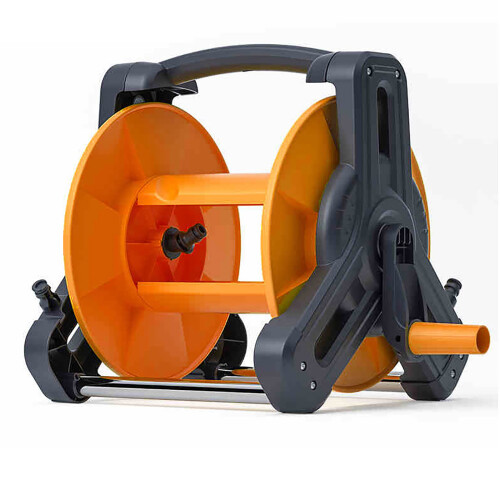 Multi Functional Outdoor Watering Tool With Stainless Steel Handle And Triangular Support Frame, Portable Hose Reel For Efficient And Tangle Free
