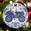 Christmas Tractor Ornament Blue Cartoon Design 1 Piece 8