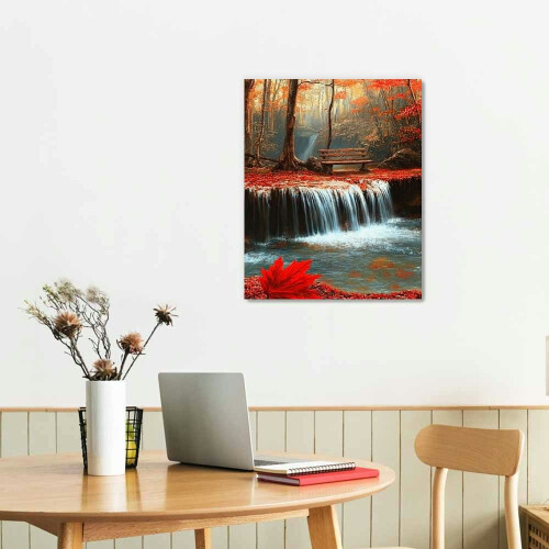 Wodospady Czerwonego Lasu – obraz na płótnie 12x16 cali 1