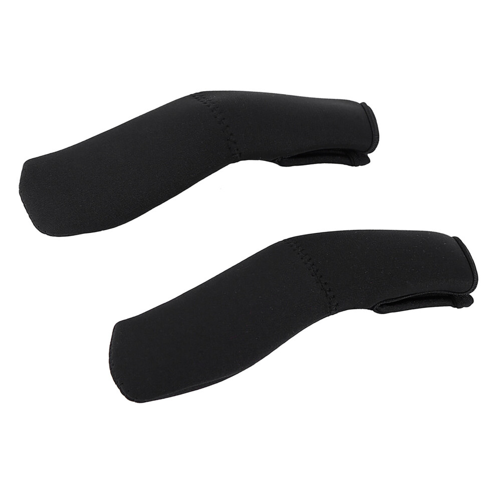 Black Neoprene Baby Stroller Grip Cover Pair - Reusable & Washable