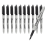 10 X Black Marker Pens Fine Bullet Tip Permanent Markers 5