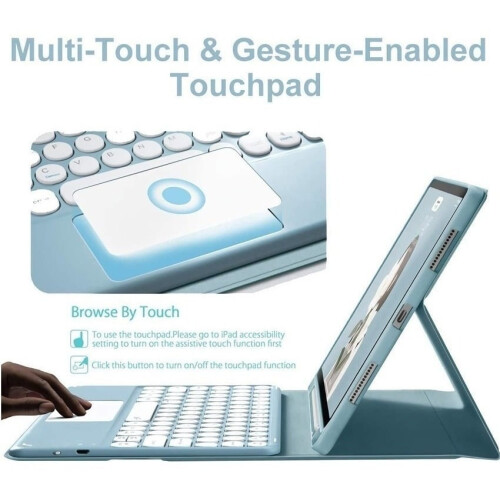 Touch Keyboard and Mouse Case compatible with iPad 10.2'' (9th, 8th, 7th Generation) - Ultimate Protection and Functionality 2
