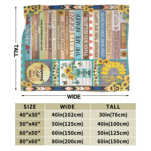 Manta de lã macia e felpuda para decoração de sofá, cama e sala de estar (40*50 polegadas) - Presente ideal para menina de 10 anos 2