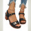 Willtoo Women's Summer Sandals Black Solid Chunky Heel 3