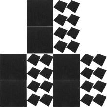 30Pièces Stickers Pour Sol Noir Antidérapants En Polyester Durable