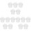 15Pcs Small Clear Plastic Buckets with Lid Handle for Food Storage 1