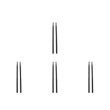 12Pairs Nylon Drum Mallets with Non-Skid Covers Black for Practice