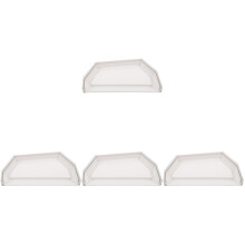 4Pcs Durable PVC Gutter Accessories White Downspout End Caps