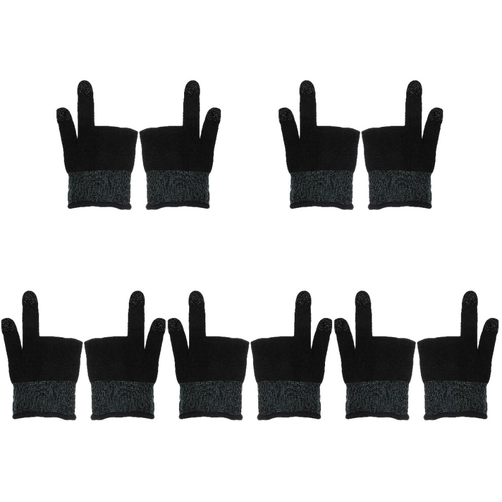 5Pairs Anti-Sweat Gaming Finger Gloves Elastic Nylon Protection Black 3712504028813