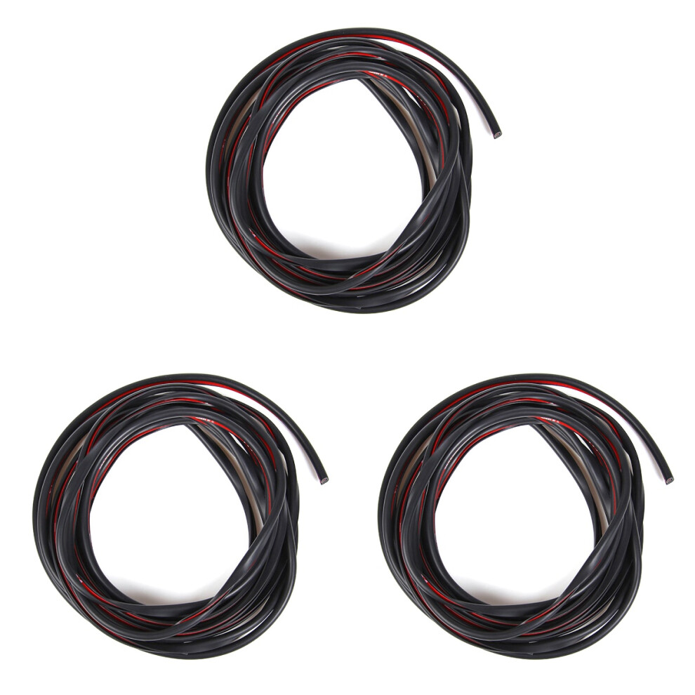 3Pcs Removable Car Door Guards Pvc Abrasion Resistant For Sedans Black 3712504028677