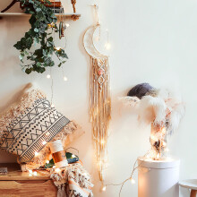 Hand Woven Minimalist Moon Dream Catchers