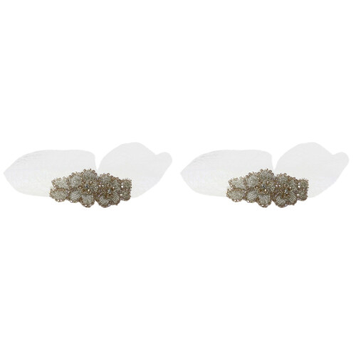 2Pièces Accessoire Tête Blanche Femme Décor Chic
