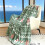 Queen Size 3D Fleece Blanket Grey Reindeer Snowflake Design 6