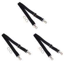 3Pièces Bandoulière Toile Réglable Noir Pour Sac Métal