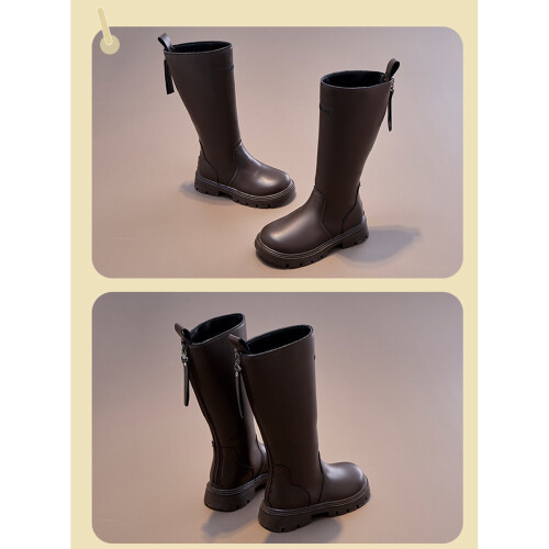 Children's Boots, Single Boots, High Waisted Straps, Side Zippers Boots 2