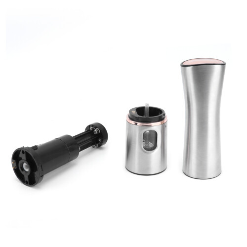 LED Lighted Spice Grinder For Kitchen Use, Elegant And Modern Design With Transparent Container And Large Capacity 2