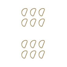 200Pcs Golden D Rings for Sewing Craft Bag Strap and Keychain Use
