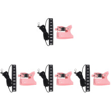 4Sets Wear-Resistant Pink Pet Harness and Traction Leash Kit